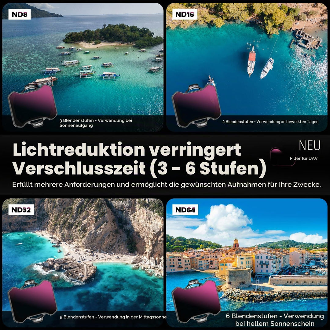 ND-Filter Set DJI Avata 2 CPL UV ND8-ND64 6er-Pack Drohne - Bild 5