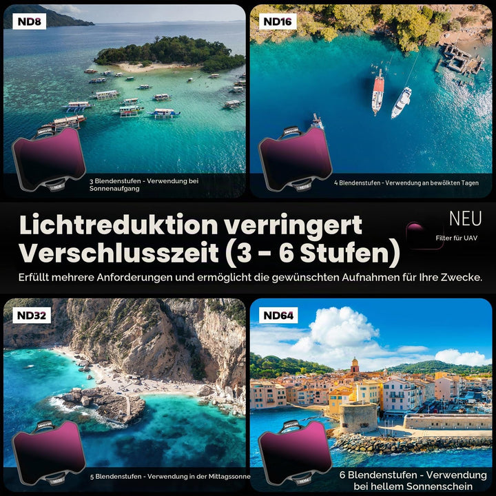 ND-Filter Set DJI Avata 2 CPL UV ND8-ND64 6er-Pack Drohne - Bild 5