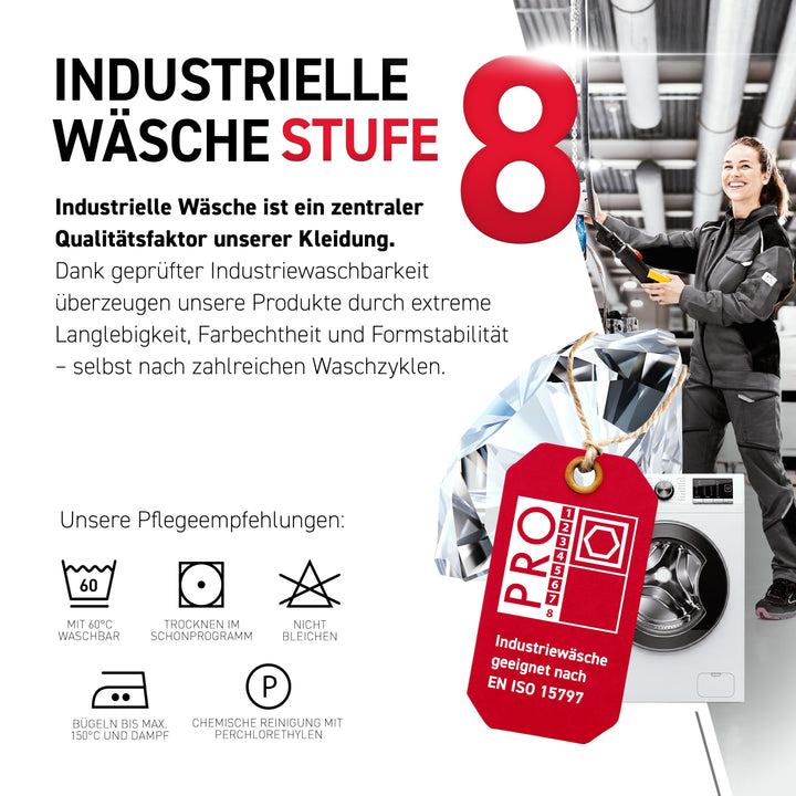 Arbeitsjacke Polyester-Baumwolle körpernah Anthrazit/Schwarz Gr. XL - Bild 7