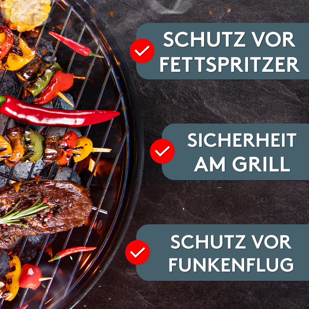 Grillmatte Bodenschutz 80x120 cm Anthrazit feuerhemmend In- &amp; Outdoor - Bild 6