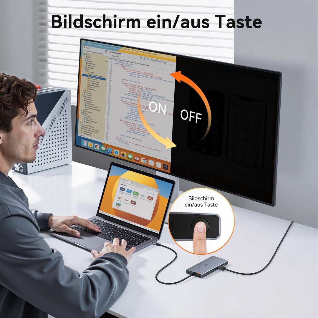 Dockingstation USB-C 15-in-1 Triple Display Dual HDMI 4K 100W PD - Bild 7