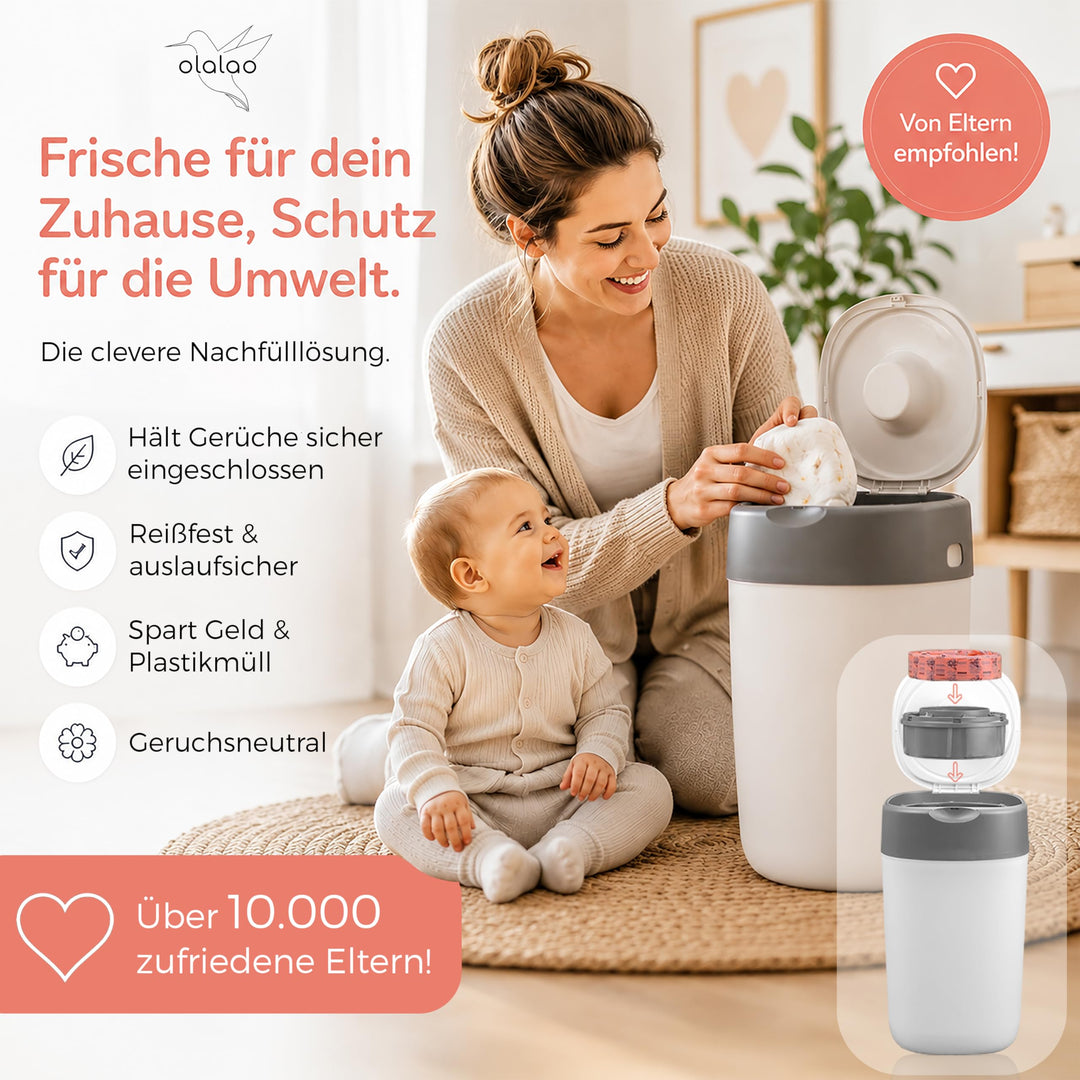 Windeleimer Nachfüllfolie 16er-Pack für Kassetten kompatibel - Bild 2