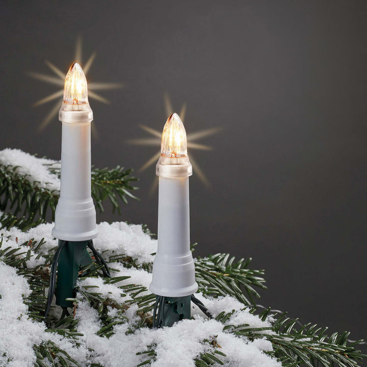Lichterkette Weihnachtsbaum aussen 16 Kerzen warmweiss mit Stecker - Bild 6