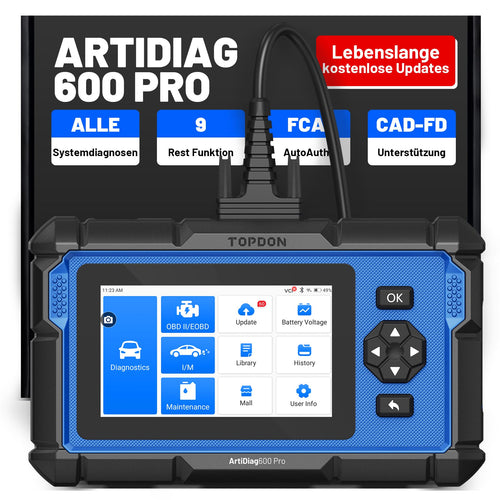 OBD2 Diagnosegerät Alle Systeme 9 Wartungsfunktionen 90+ Marken