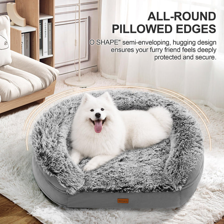 Orthopädisches Hundebett XL Halbrrund Eierkarton-Schaum für grosse Hunde - Bild 3