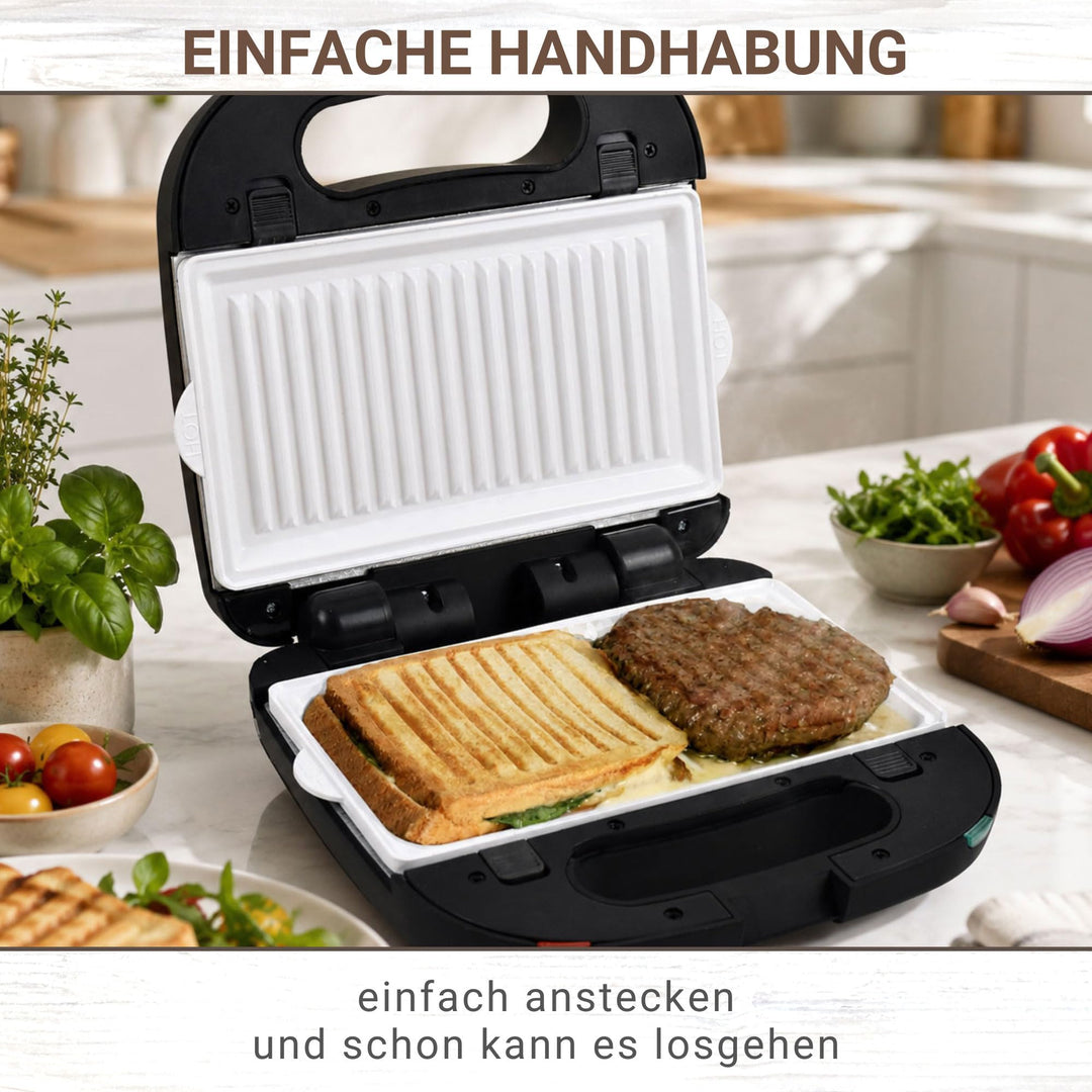Kontaktgrill Elektrogrill mit Keramikbeschichtung 1500W Multimaker - Bild 5