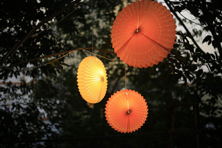 Lampion wetterfest Rosa Ø40cm für Outdoor &amp; Indoor mit LED E14 - Bild 8