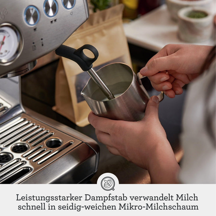 Siebträgermaschine mit Mahlwerk 25 Stufen Impress-Puck-System - Bild 6