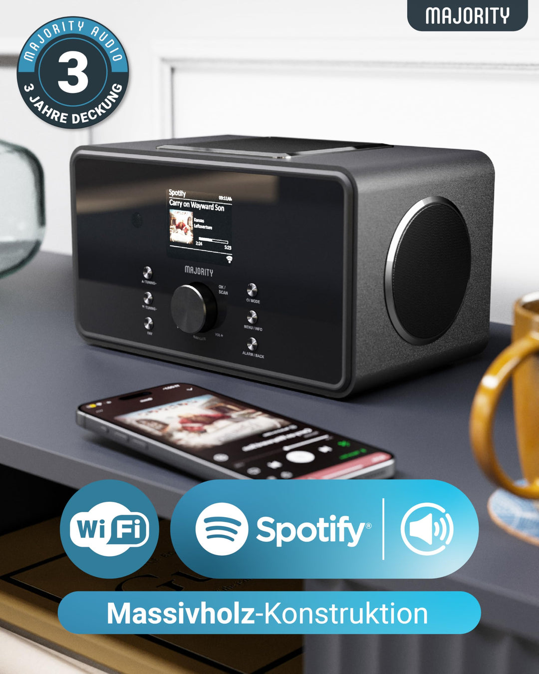 Internetradio 2.1 mit DAB+, WLAN &amp; Spotify Connect 100W - Bild 3