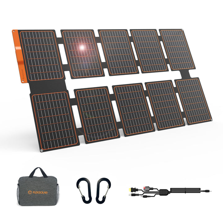 Solarpanel Faltbar 100W ETFE mit USB-C PD3.0 QC3.0 DC für Camping