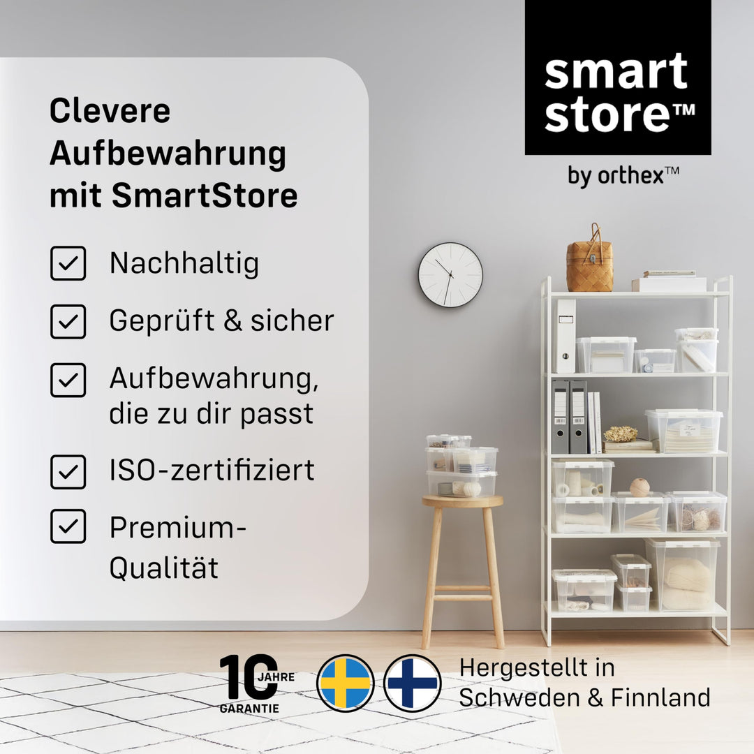 Aufbewahrungsboxen Kunststoff 4 l mit Deckel 8er-Set stapelbar - Bild 7