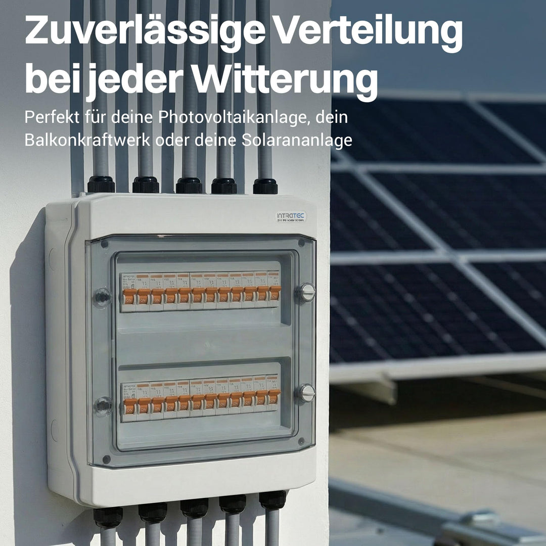 Aufputz-Verteilerkasten IP65 2-reihig 24 Module Feuchtraum 400V/1500V - Bild 6