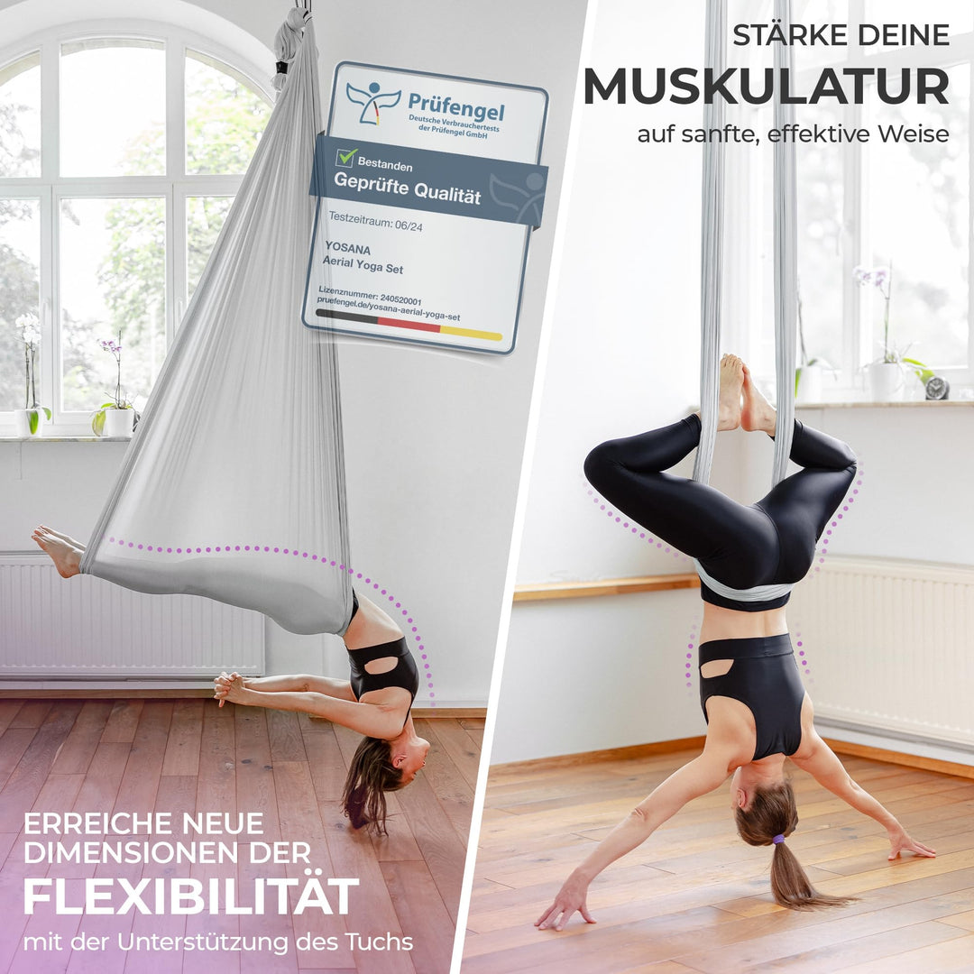 Yoga Hängematte Nylon 5m x 2,6m TÜV-geprüft bis 300 kg - Bild 3