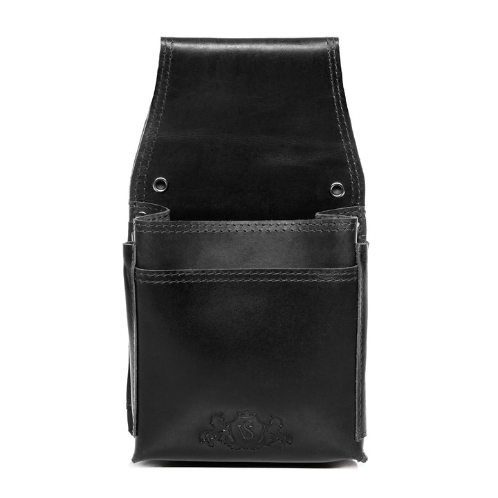 Kellner-Geldbörse mit Holster Echtleder schwarz 13x22x6 cm - Bild 8