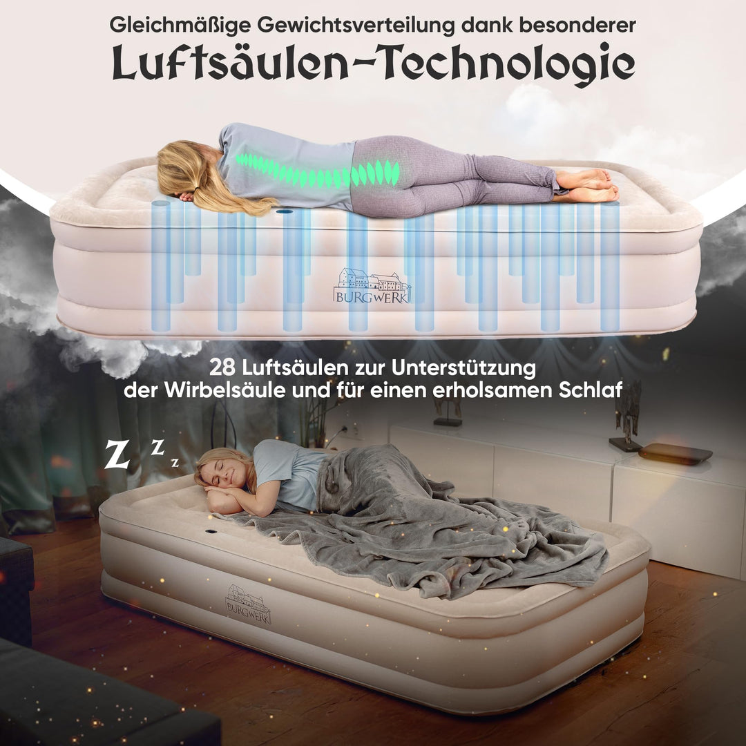 Luftbett selbstaufblasend 3-in-1 Sofa &amp; Gästebett 200x100 cm - Bild 2