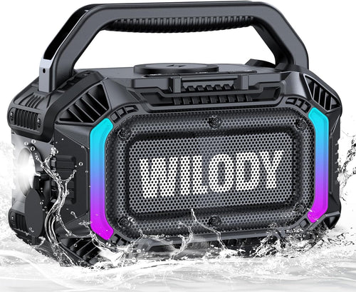 Bluetooth Lautsprecher 100W mit RGB-Licht IPX7 20h Akku Party