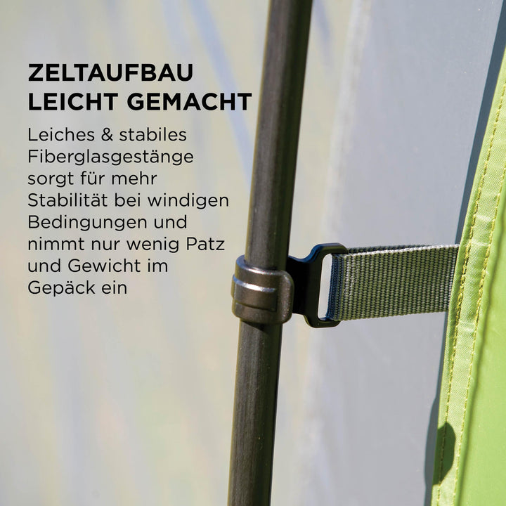 Tunnelzelt 3 Personen Fiberglas wasserdicht 3000mm für Camping - Bild 6