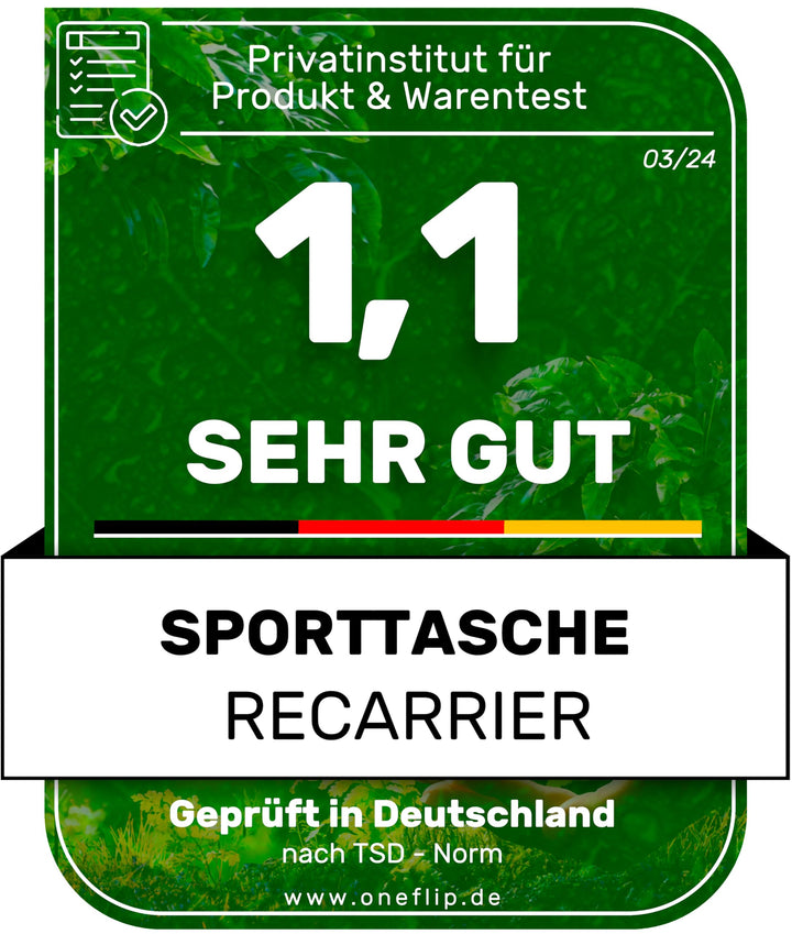 Sporttasche &amp; Rucksack 50L recyceltes PET mit Schuhfach wasserdicht - Bild 8