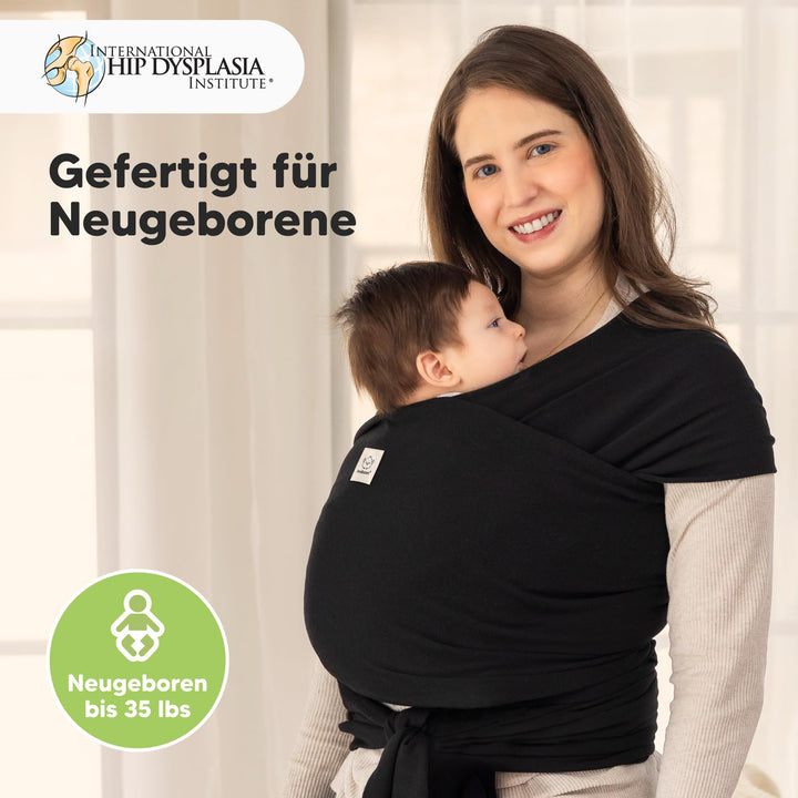 Babytuch Tragetuch ab Geburt elastisch atmungsaktiv für Neugeborene - Bild 2