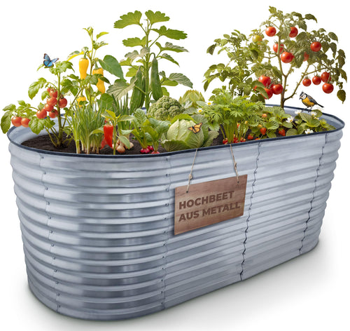 Hochbeet Metall verzinkt 200x100x80 cm für Garten & Gemüse