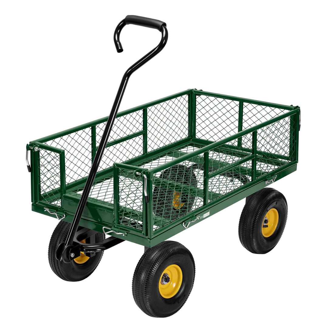 Gartenwagen Bollerwagen 400 kg Stahl abnehmbare Seitenwände