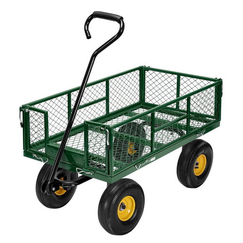 Gartenwagen Bollerwagen 400 kg Stahl abnehmbare Seitenwände