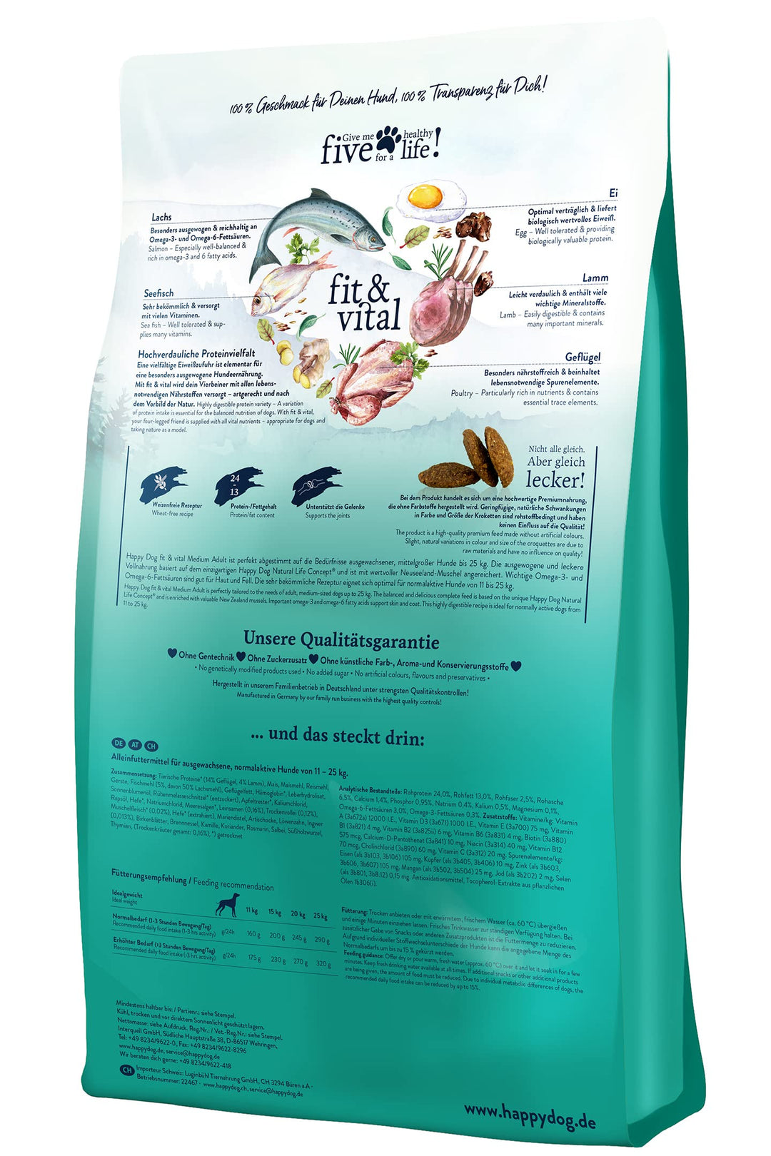 Hundetrockenfutter mittelgrosse Hunde weizenfreiOmega-3 12 kg - Bild 5