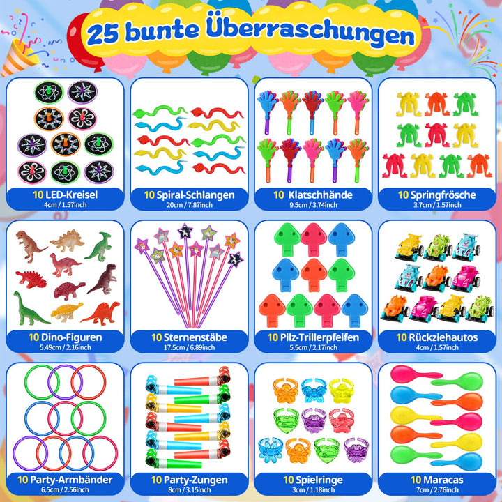 Mitgebsel-Set 200-teilig für Kindergeburtstag und Adventskalender - Bild 2