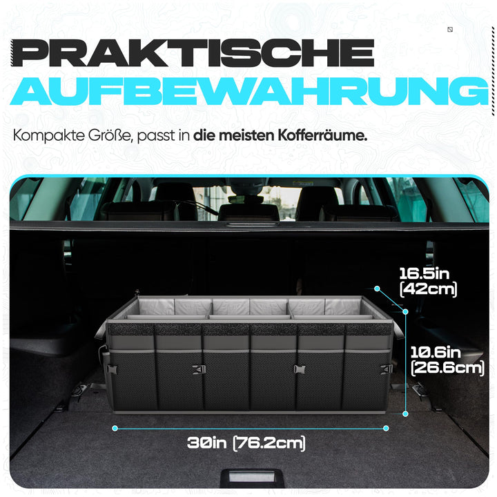 Kofferraum Organizer Auto klappbar mit Kühlfach 105L Schwarz - Bild 4