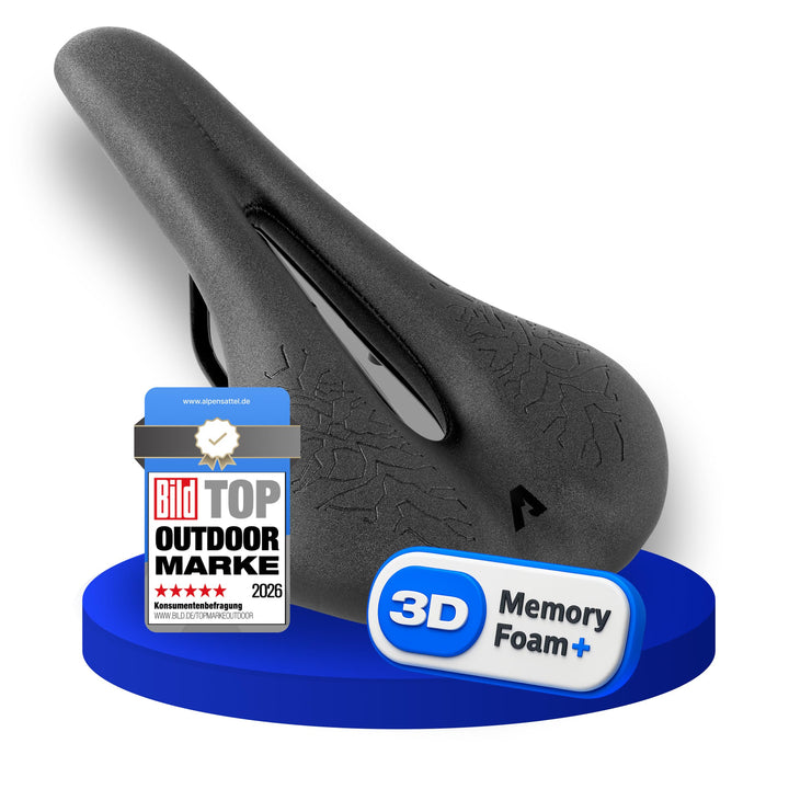 Fahrradsattel ergonomisch Race+ 3D Memory Foam für Sport-Sitzhaltung
