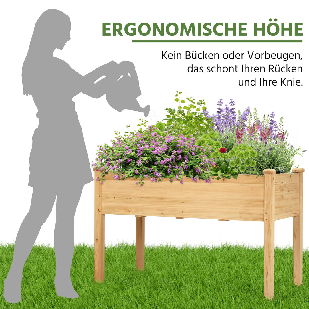 Hochbeet Tannenholz FSC-zertifiziert 120x59x76 cm mit Einlegetasche - Bild 8