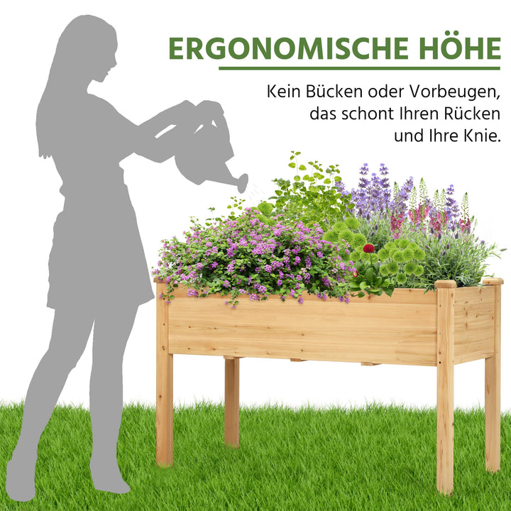 Hochbeet Tannenholz FSC-zertifiziert 120x59x76 cm mit Einlegetasche - Bild 8
