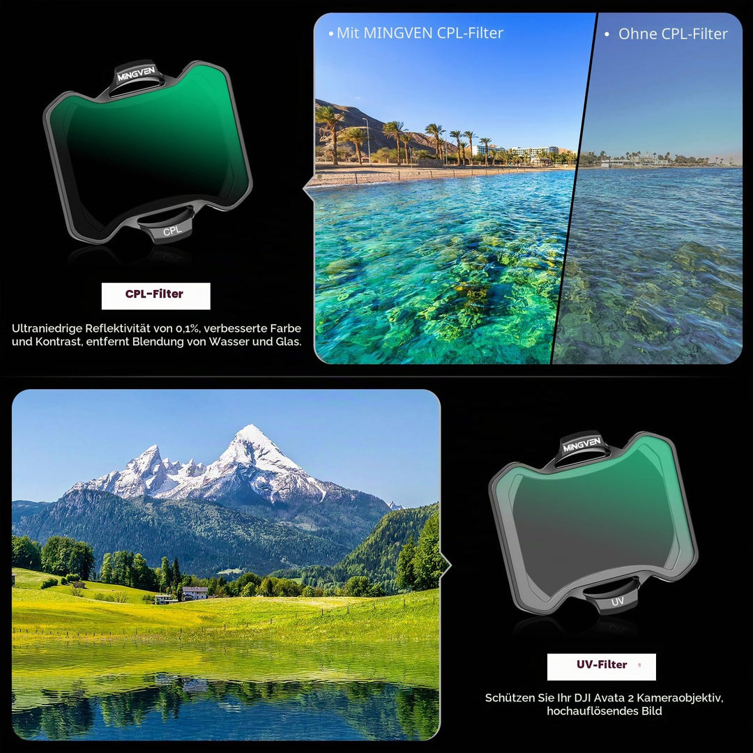 ND-Filter Set DJI Avata 2 CPL UV ND8-ND64 6er-Pack Drohne - Bild 4