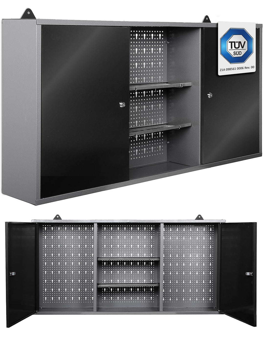 Werkzeug-Hängeschrank Metall abschliessbar 120 cm Werkstatt