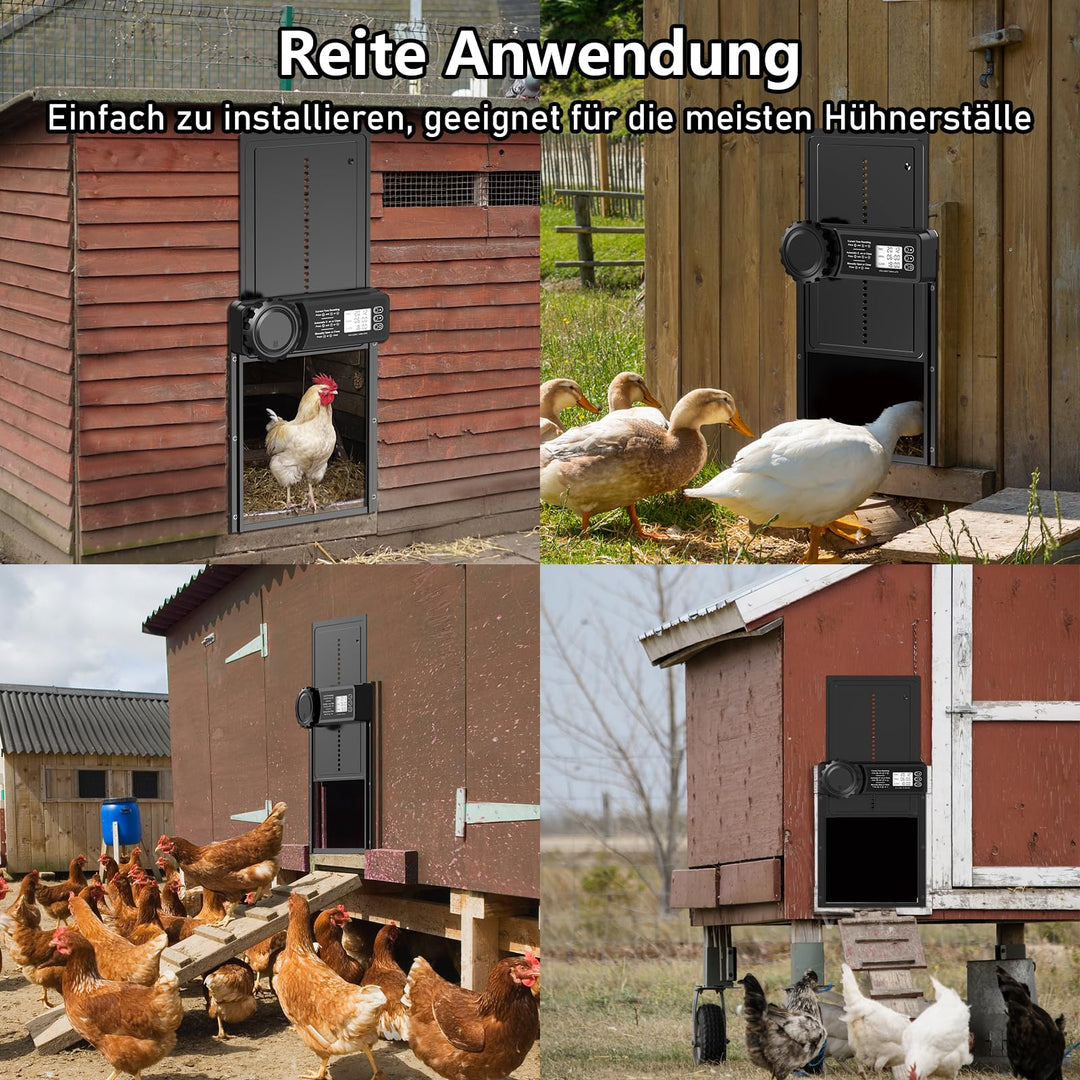 Automatische Hühnerklappe Aluminium mit Timer und Anti-Einklemm-Schutz - Bild 8
