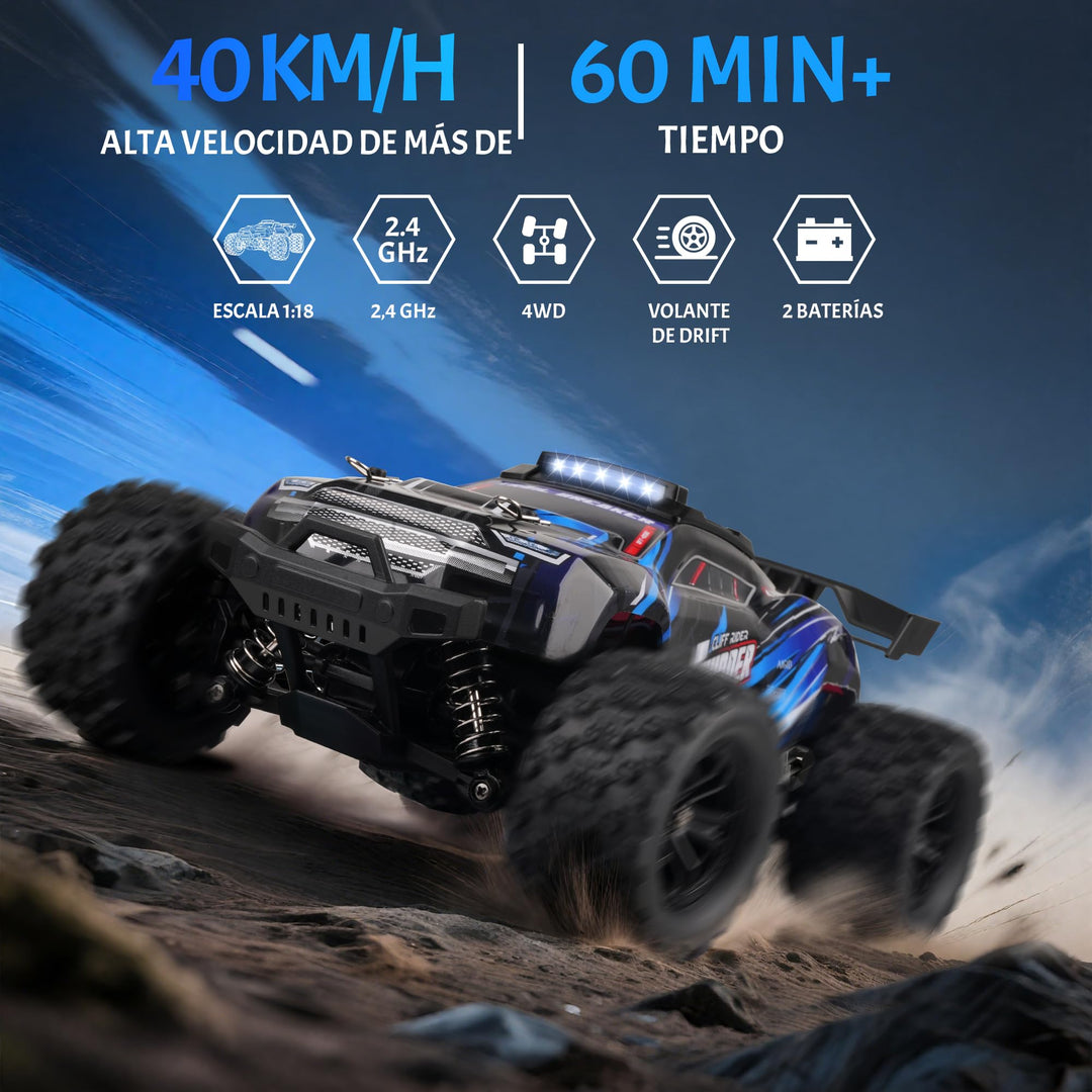 RC Auto 1:18 Offroad 4WD 40 km/h mit 2 LiPo-Akkus Blau - Bild 2