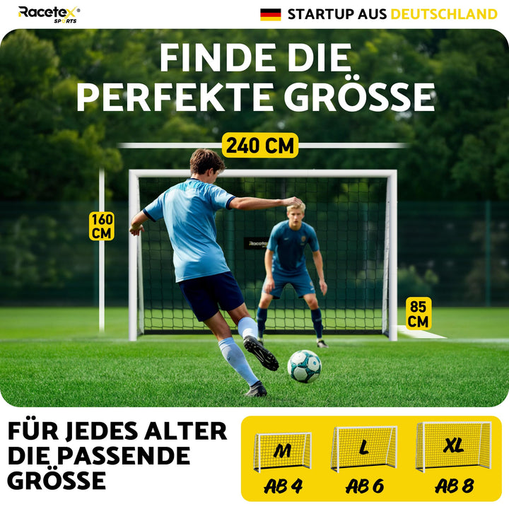 Fussballtor Kinder 240x160 cm Stahl mit Netz für Garten - Bild 5