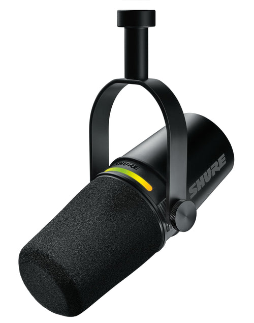 Podcast-Mikrofon USB-C & XLR mit LED-Panel und Denoiser, Schwarz