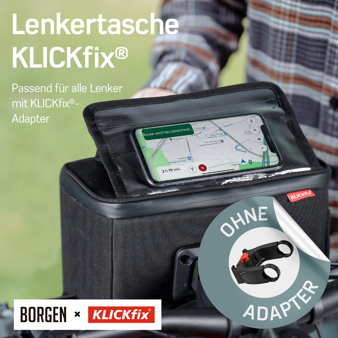 Lenkertasche KLICKfix 6 L mit Handyhalterung wasserabweisend - Bild 2