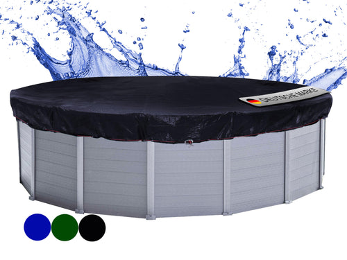 Solar-Poolabdeckung Rund Ø 560 cm für Pools 460–500 cm Schwarz PE