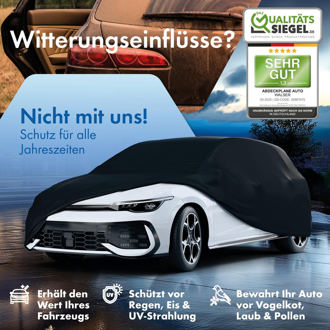 Autoplane Vollgarage wasserdicht PEVA Vlies Ganzjahresschutz schwarz - Bild 2