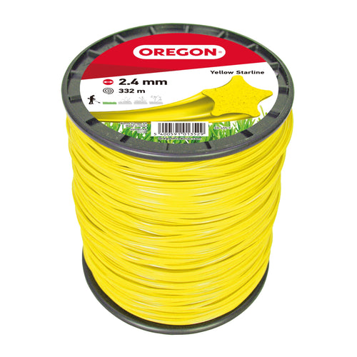 Trimmerfaden Stern 2,4mm x 332m Nylon Gelb für Rasentrimmer
