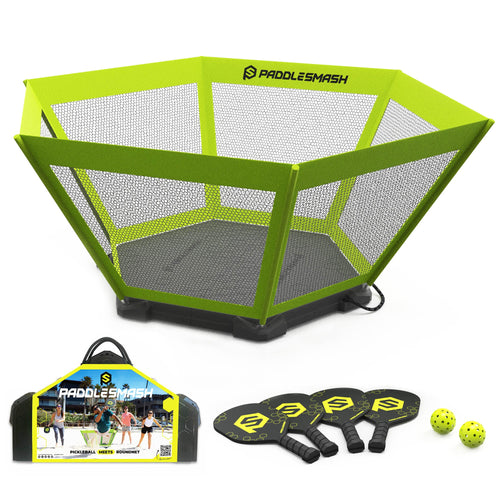 Outdoor-Ballspiel Set Pickleball & Roundnet 2-4 Spieler mit Netz