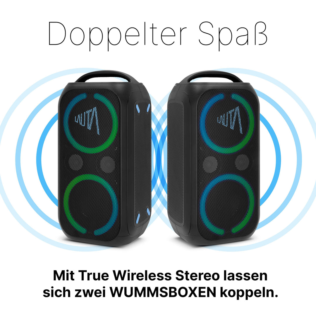 Bluetooth Partybox 80W RMS 103dB mit LED-Lichtshow und IPX4-Schutz - Bild 9