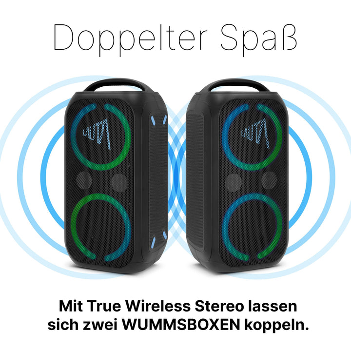 Bluetooth Partybox 80W RMS 103dB mit LED-Lichtshow und IPX4-Schutz - Bild 9