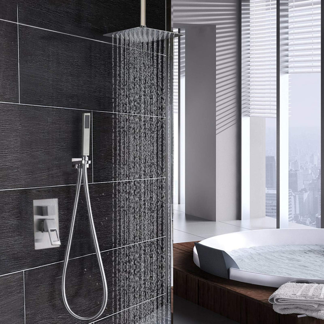 Regenduschkopf Edelstahl 304 quadratisch 40,5 cm Chrom Wand/Decke - Bild 8