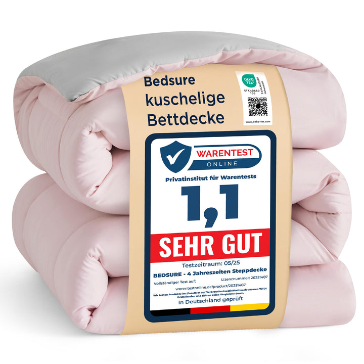 Bettdecke mit integriertem Bezug 135x200 Mikrofaser Allsaison