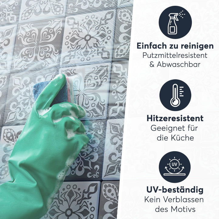 Fliesenfolie Mosaik selbstklebend 15x15 cm 72-teilig für Bad &amp; Küche - Bild 6