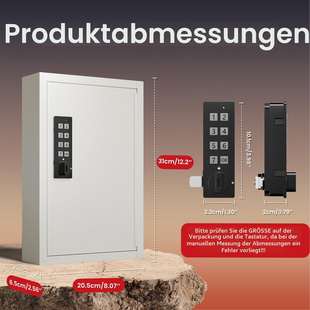 Schlüsselkasten elektronisch 40 Haken Zahlencode Wandmontage - Bild 2
