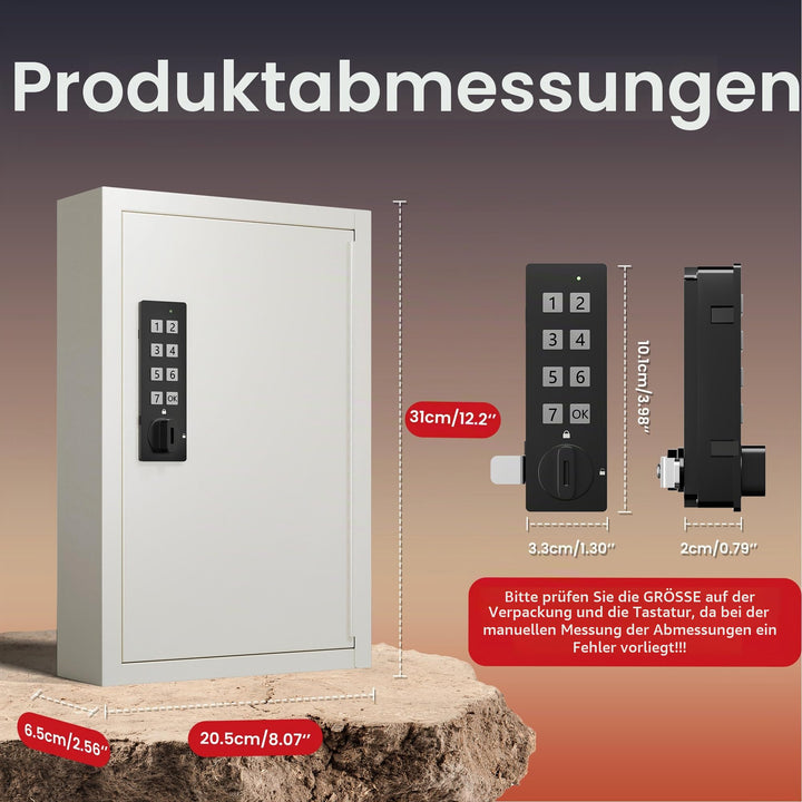 Schlüsselkasten elektronisch 40 Haken Zahlencode Wandmontage - Bild 2